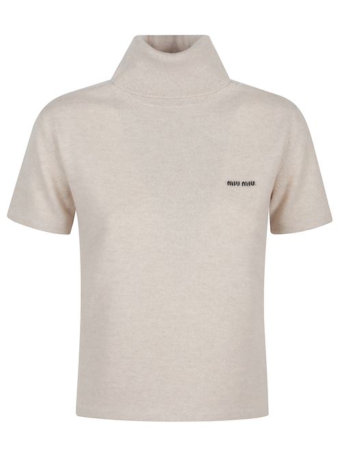 Maglia a collo alto in cashmere MIU MIU | MMR45218A9F0036